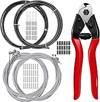 103Pcs Bike Brake & Shift Cable Kit with Stainless Steel Cutter, End Caps, Housing, O-Rings & Copper Sleeves for MTB & Road Bikes