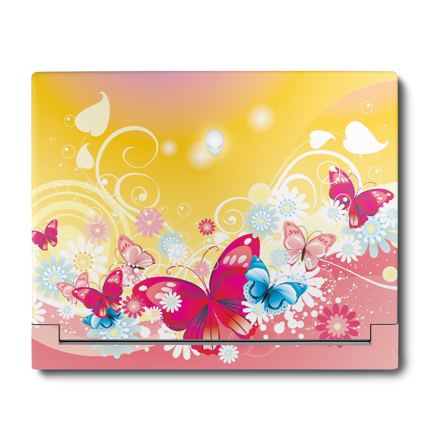 MightySkins Skin Compatible with Alienware X16 R1 (2023) Full Wrap Kit - Floral Butterfly | Protective, Durable, and Unique Vinyl Decal wrap Cover | Easy to Apply &amp; Change Styles | Made in The USA