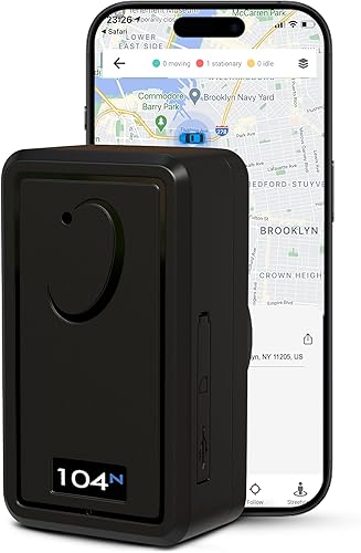 REWIRE SECURITY Rastreador GPS magnético 104N 4G para vehículo Fácil montaje Compatible con automóvil, camión, camioneta y motocicleta