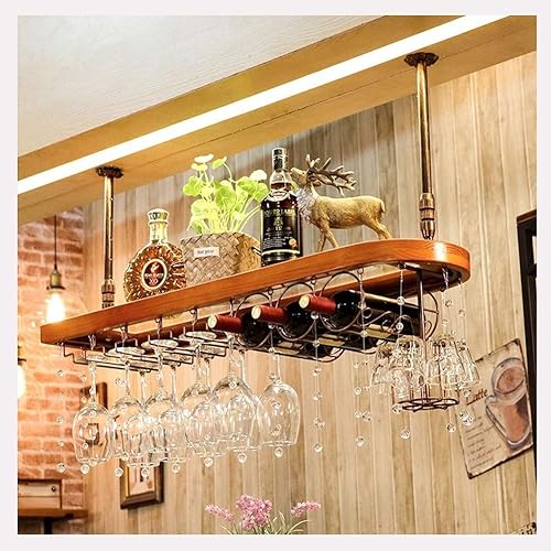 Colgar soporte para copas de vino para el hogar europeo para copa de vino tinto Colgador de madera para decoración de mesa de cocina o decoración de