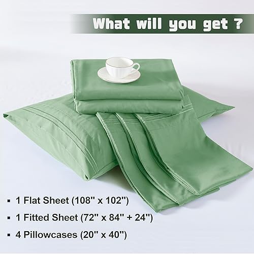 Vista 89 de Homiest Juego de sábanas de bolsillo extra profundo, 6 piezas suaves de color burdeos, sábanas de bolsillo profundo de 18 a 24 pulgadas, juego