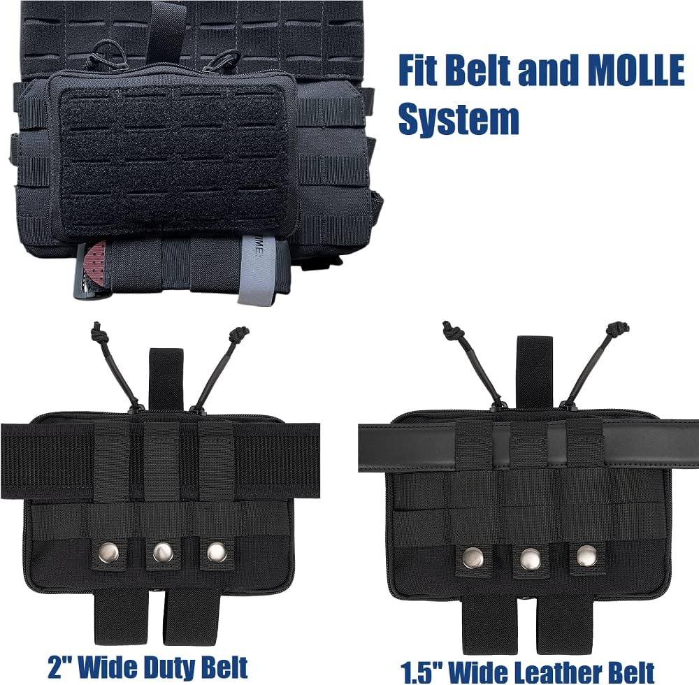 Medical Pouch for Tactical/Duty Belt MOLLE Vest/Pack EMT First Aid Pouch IFAK Utility Pouch Trauma Kit Organizer w/Tourniquet Holder - Image 5