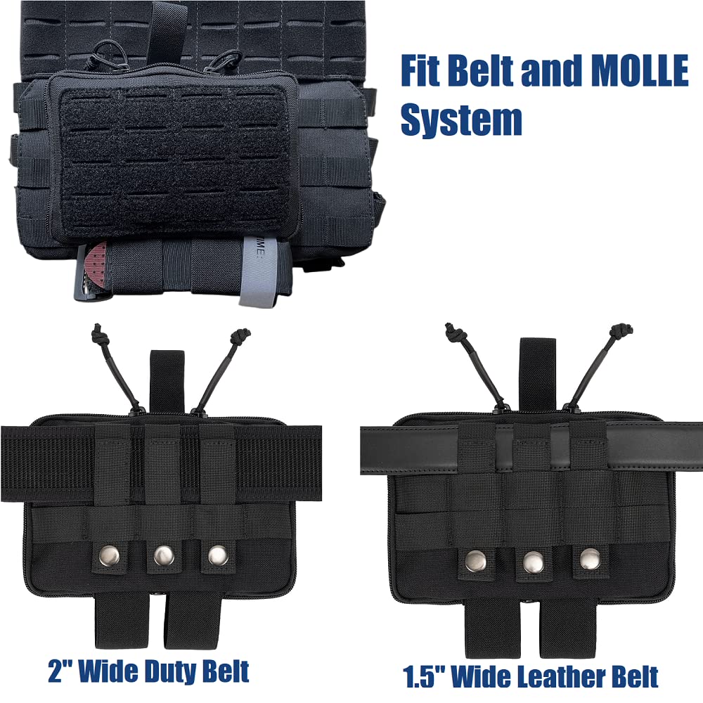 Bolsa médica para cinturón táctico/de trabajo, chaleco MOLLE/paquete EMT, bolsa de primeros auxilios, bolsa de utilidad IFAK, kit de trauma, organizador con soporte para torniquete