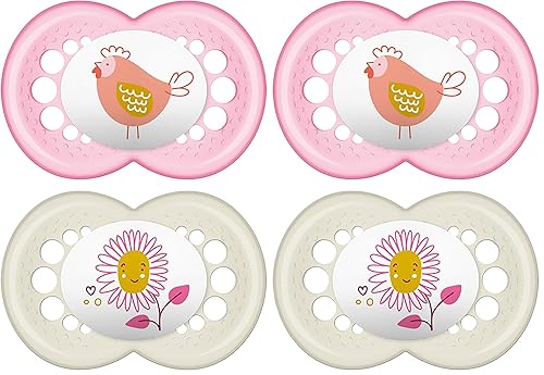 MAM Chupete original para bebé forma de pezón que ayuda a promover un desarrollo bucal saludable funda esterilizadora más de 16 meses 1 unidad