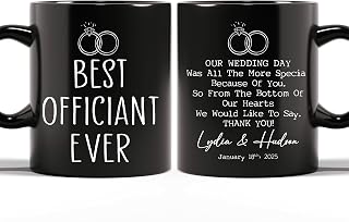 Best Officiant Ever Mugs Gifts from Couple, Personalized Thank You Gifts from Bride Groom, Custom Name Wedding Officiant Mug Will You Marry Us Proposal Funny Wedding Registry Mug For Men Women