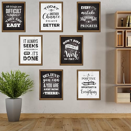 Miniatura 6 de DUAIAI 20 pósteres motivacionales industriales elegantes para decoraciones de aula, juego de tablón de anuncios, decoración de aula, citas