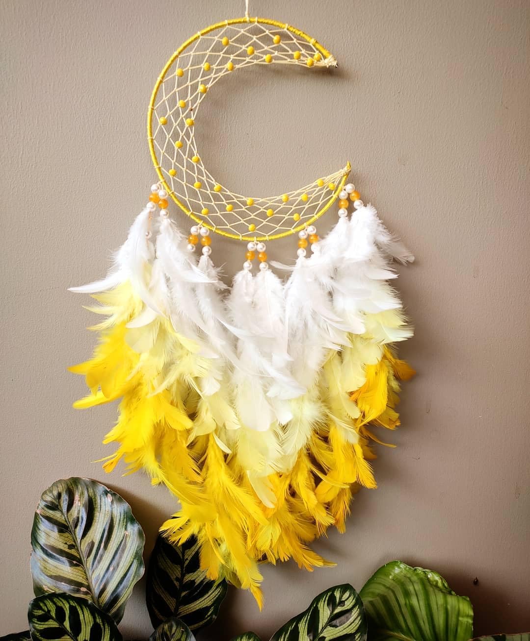 UVID Art and Craft Supplies Dream Catcher, Yellow, Fabric, Cultural/Traditional, Rustic Modern, Hanging Ornaments-image-13
