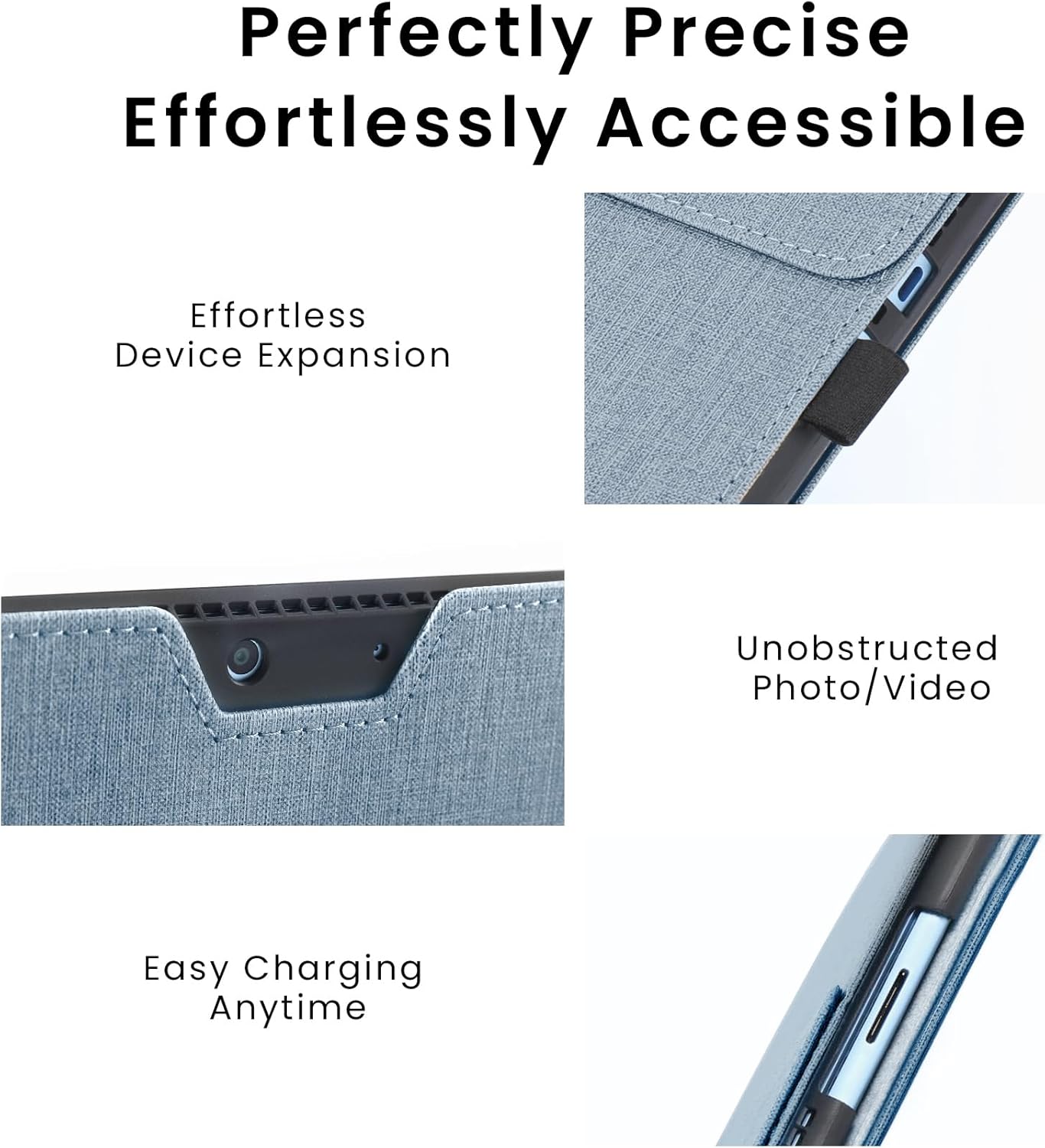 Omnpak Microsoft Surface Pro 11/10/9 Case, Lightweight Protective, Multiple Angle, Stylus Holder, Designed for Surface 11th Edition AI 2024/Pro 9 5G 13" 2022, Compatible with Type Cover Keyboard - Image 6