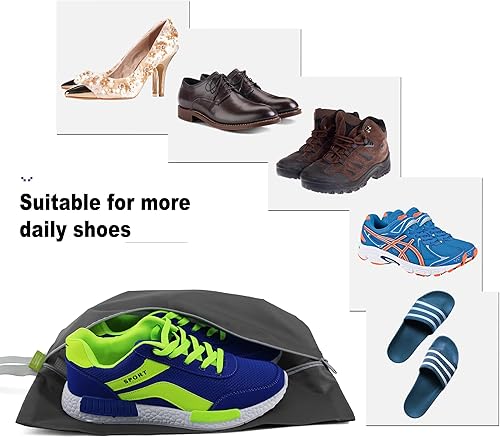 Miniatura 4 de BeeGreen Paquete de 6 bolsas de zapatos organizadoras de zapatos para viajes con cierre de cremallera, organizador de almacenamiento de zapatos con