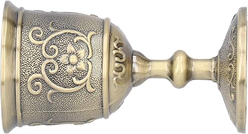 Miniatura 8 de Archaize - Copas de vino para copa de vino, resina de acero inoxidable, impresionante cáliz de vino medieval vintage para fiestas y bodas (pequeño)