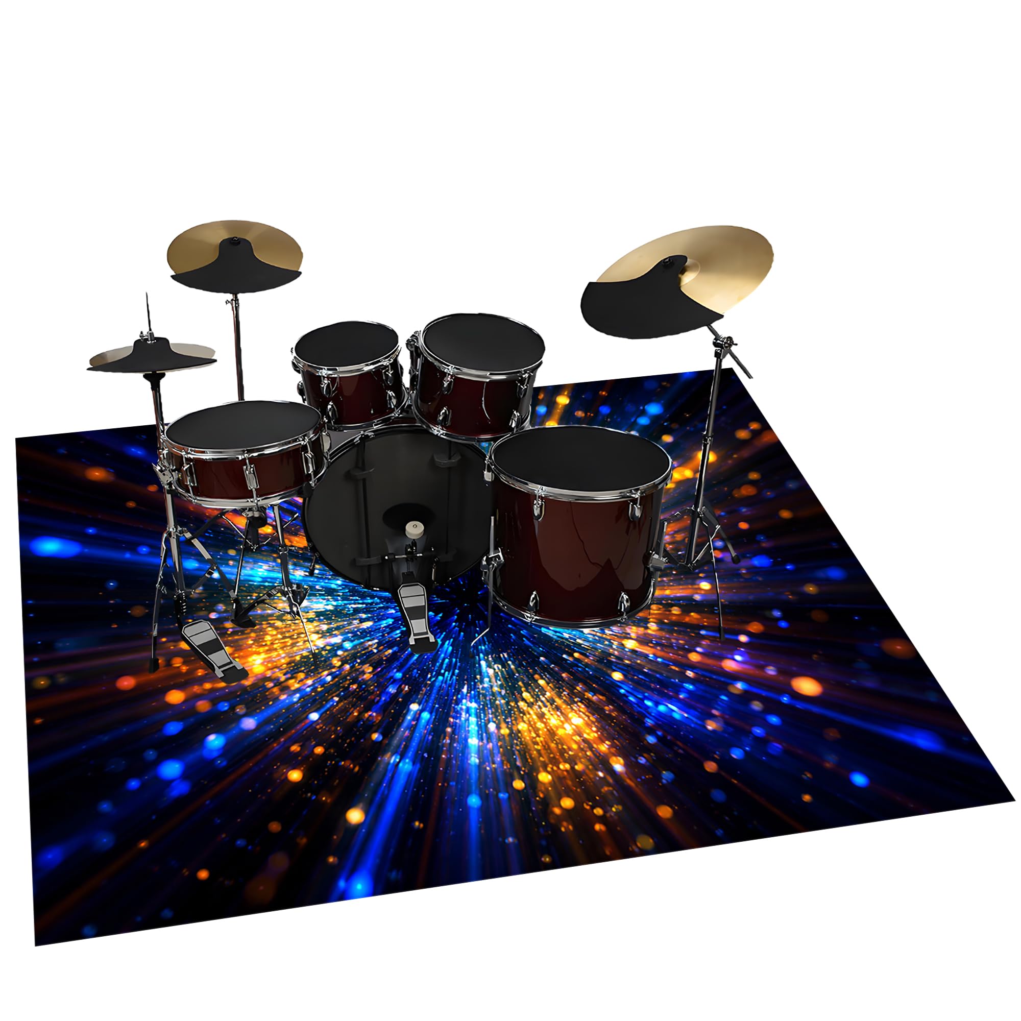 Alfombra Bateria Electronica Antivibrante Alfombrilla Tambor 130 x 100 cm | Antideslizantes, Insonorizada Alfombras Acusticas para Kits de Batería Acústica Electrónica Caja Y Instrumentos Musicales