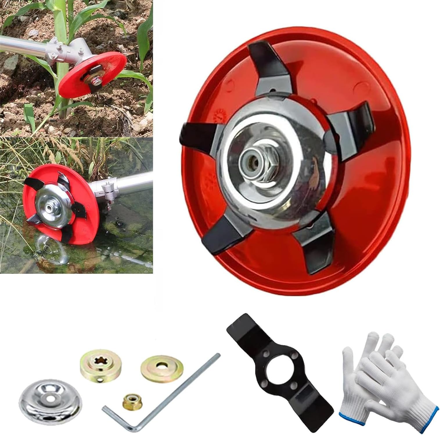 Weeding Disk Mower Attachment 2-Pack Weeding Discs For Trimmers - Star-Shaped S With ...