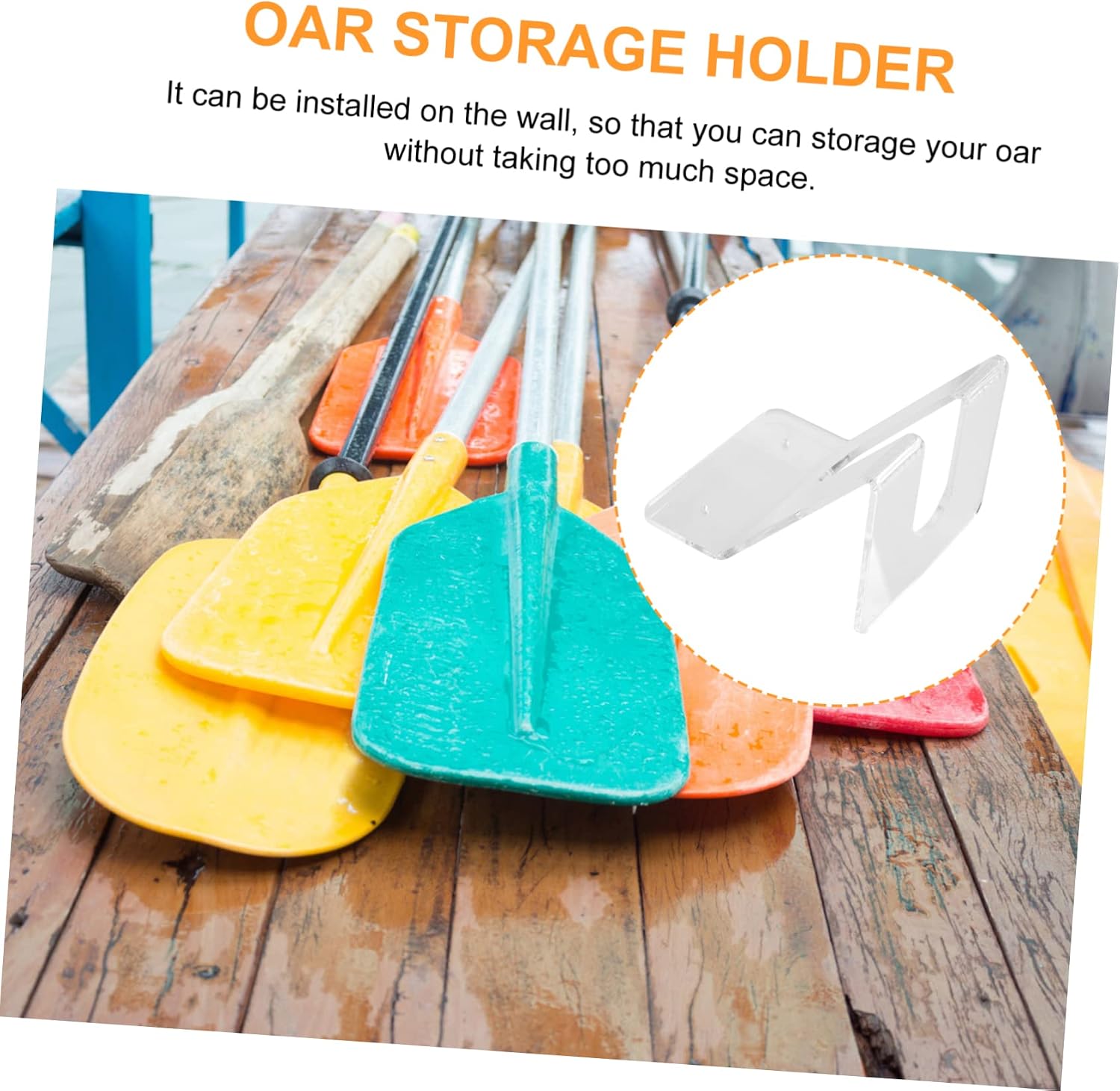 2pcs Kayak Holder Storage Stand for Canoe Paddles Easy Wall Mount Kayak Accessory Space-Saving Design for Home Garage Use