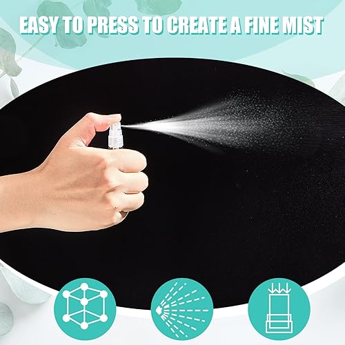 Miniatura 4 de Zhehao 200 mini botellas de aerosol de 0.2 fl oz de vidrio transparente para perfume, atomizador de perfume de niebla fina, portátil, recipientes