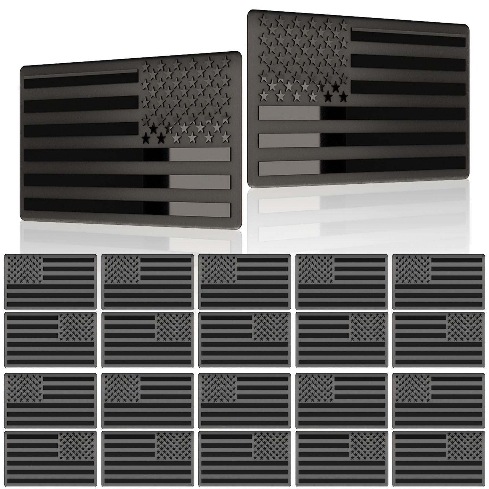 Drapeau américain noir mat autocollant 3D pour personnaliser vos fenêtres et motos