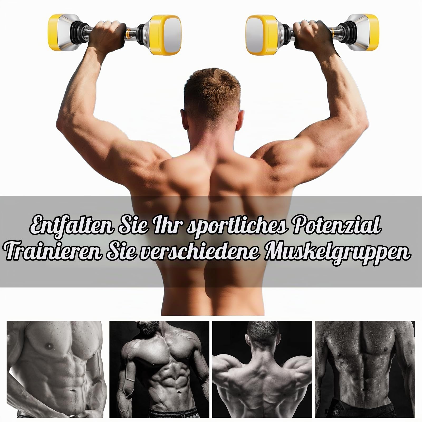 Hanteln Set, Vibrations-Schwinghantel,10-30kg Verstellbare Kurzhanteln Set,Rutschfeste Vibrationshantel,Gewichte Hantel für Krafttraining, Fitness, Home Gym, Geschenk
