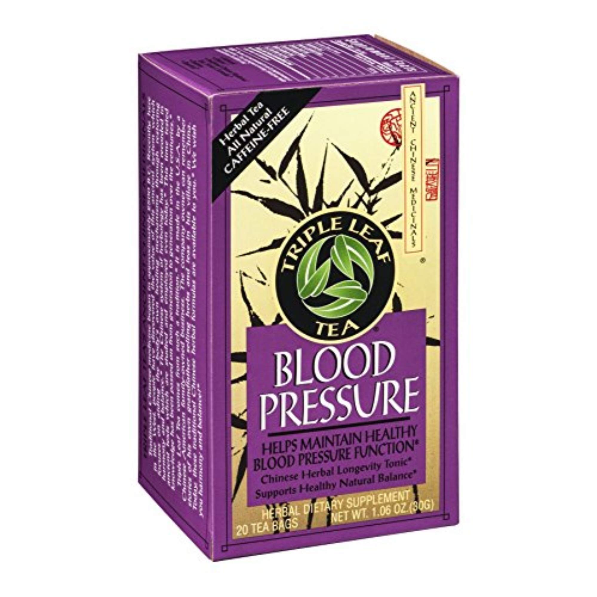 Triple Leaf Blood Pressure Tea Bags, 20 ct