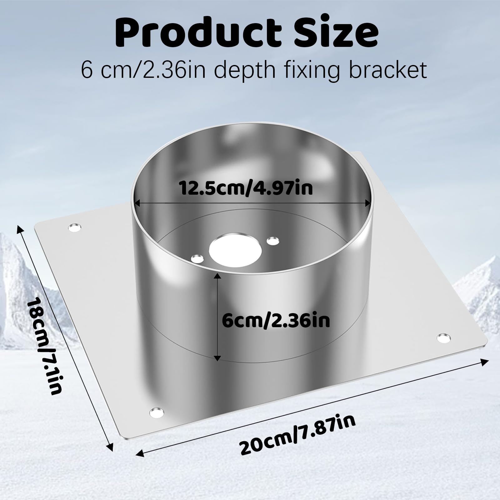 Dieselheizung Turmplatte 60 mm hoch, Edelstahl Dieselheizung Zubehör, Dieselheizung Montageplatte Halterung, Turm Planar Standheizung für Park Hilfsheizung (20 x 18 cm)