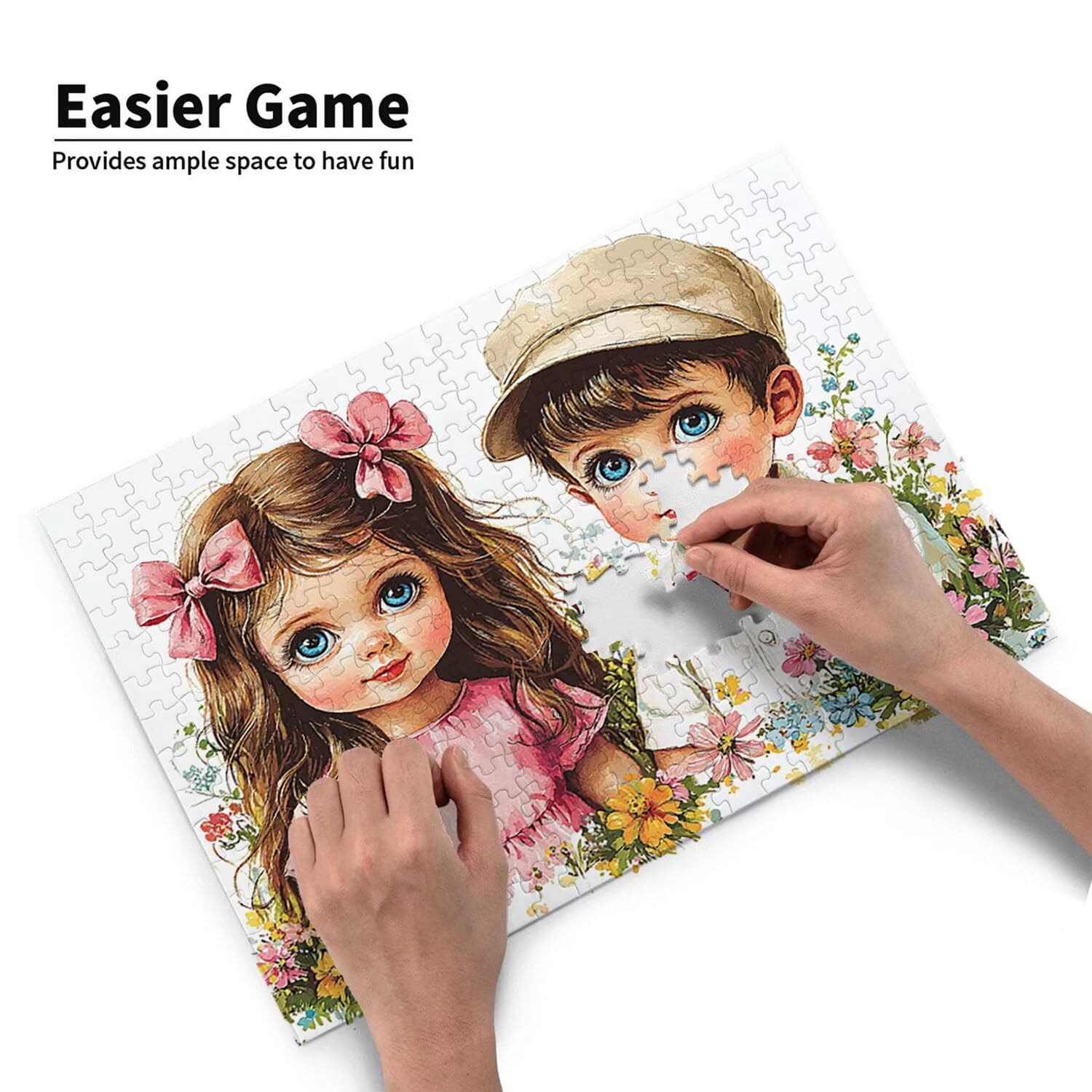 Puzzle 1500 Stück Jigsaw Puzzles für Erwachsene süßes Kind Puzzle Herausfordernde Familie Aktivität Spiele pädagogisch, Stressabbau, Bunte DIY Puzzles Handwerk für Home Decor Geschenke b-456