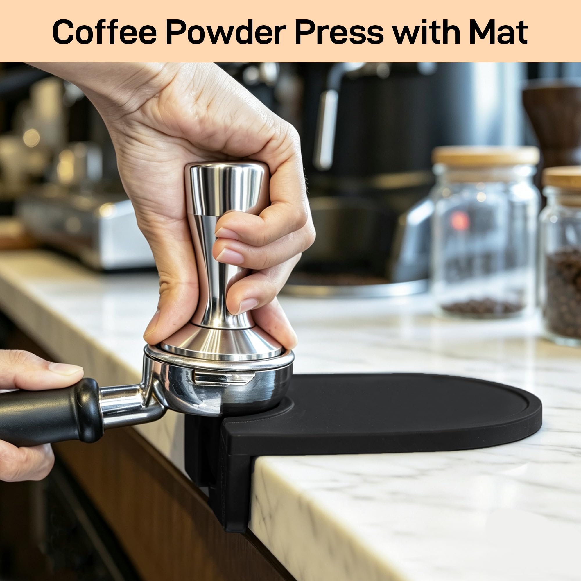 Stainless Steel Espresso Tamper - 49mm -6