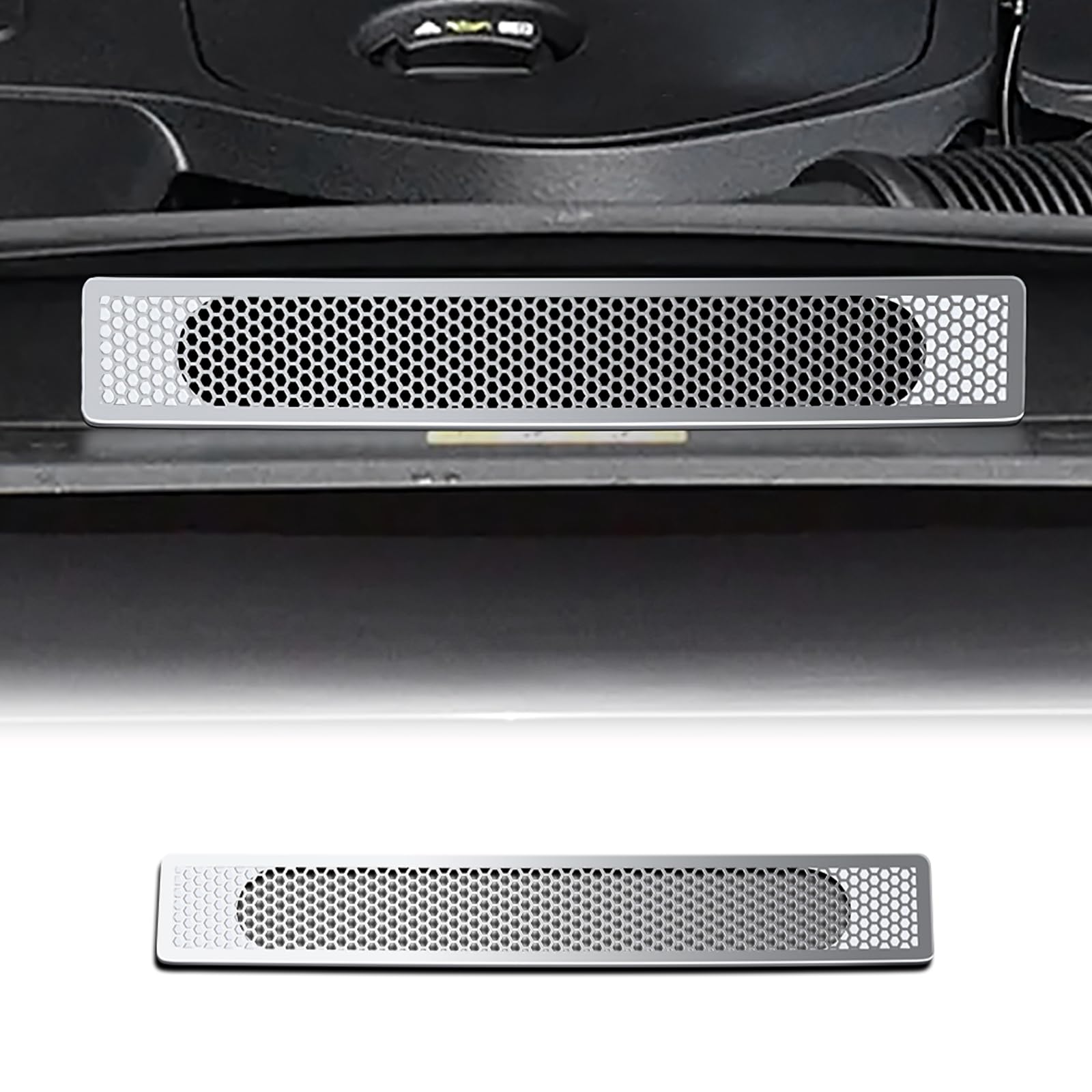 KUNGKIC For Benz E-Class W214 2024 2025 Alloy Car Bonnet Air Intake Dust Cover Accessories Interior Custom Car Design (Silver)