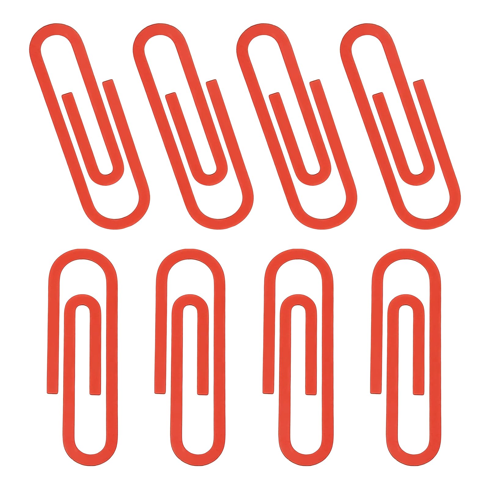 PATIKIL 4" Paper Clip Bookmarks, 8Pcs Metal Book Marks Page Markers Gift for Book Reading Notebook Document Office Teacher Reader, Red
