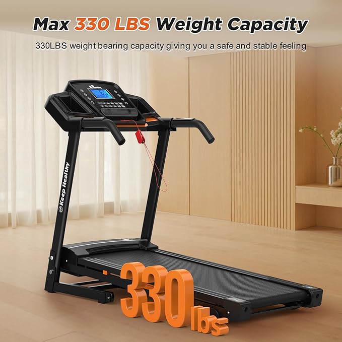 Caminadora Plegable Eléctrica con Inclinación Manual y Color Naranja miniatura 8