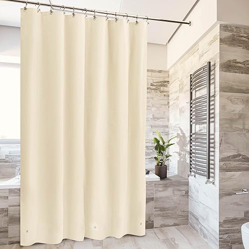 Vista 166 de Barossa Design - Forro de cortina de PEVA para ducha, calidad prémium, sin olor químico, no contiene PVC ni BPA, ligero, tamaño estándar, con 3 Gris