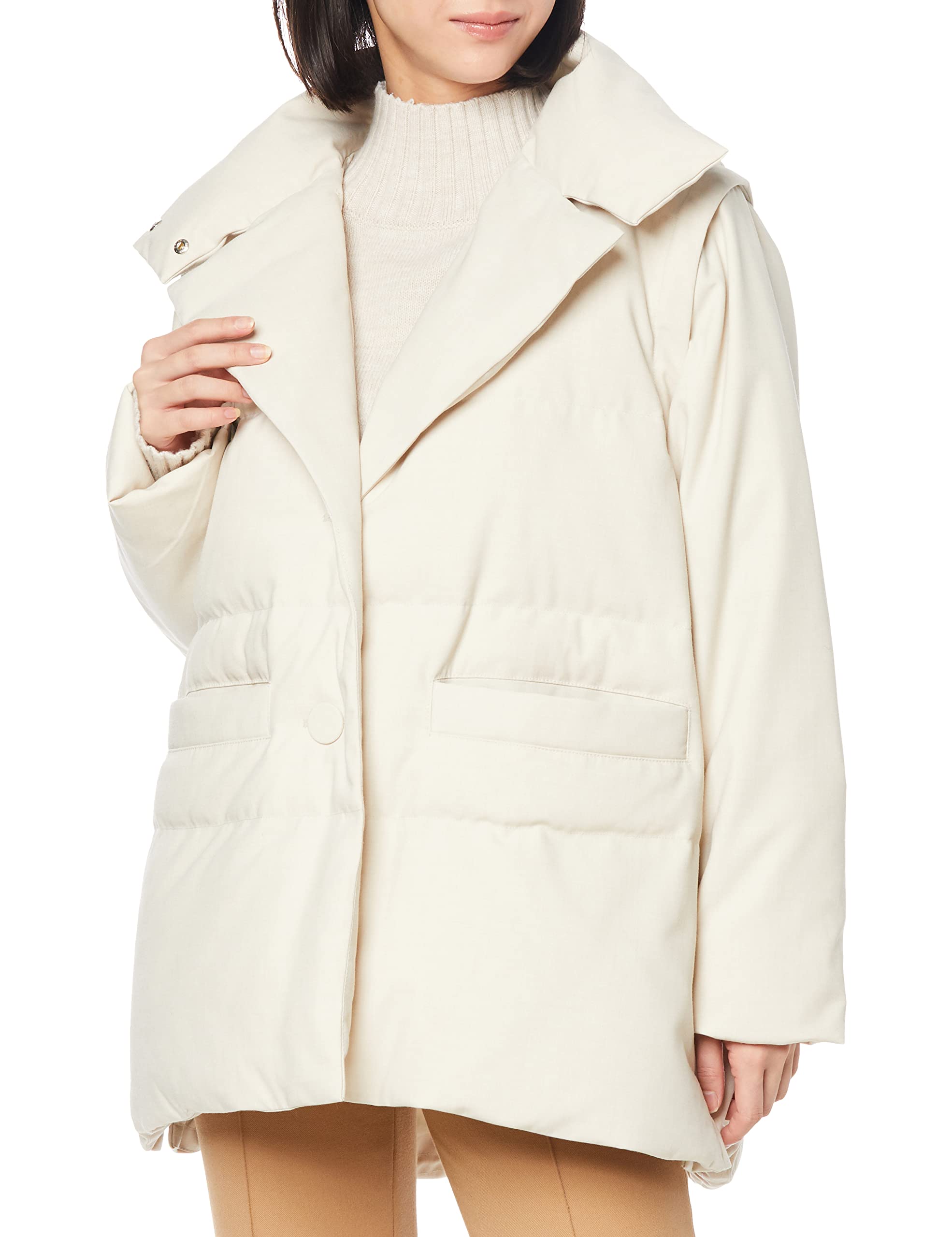 美品 コエル COEL テーラードダウンコート ブラック COEL（コエル）の「テーラードダウンコート（ダウンジャケット/コート