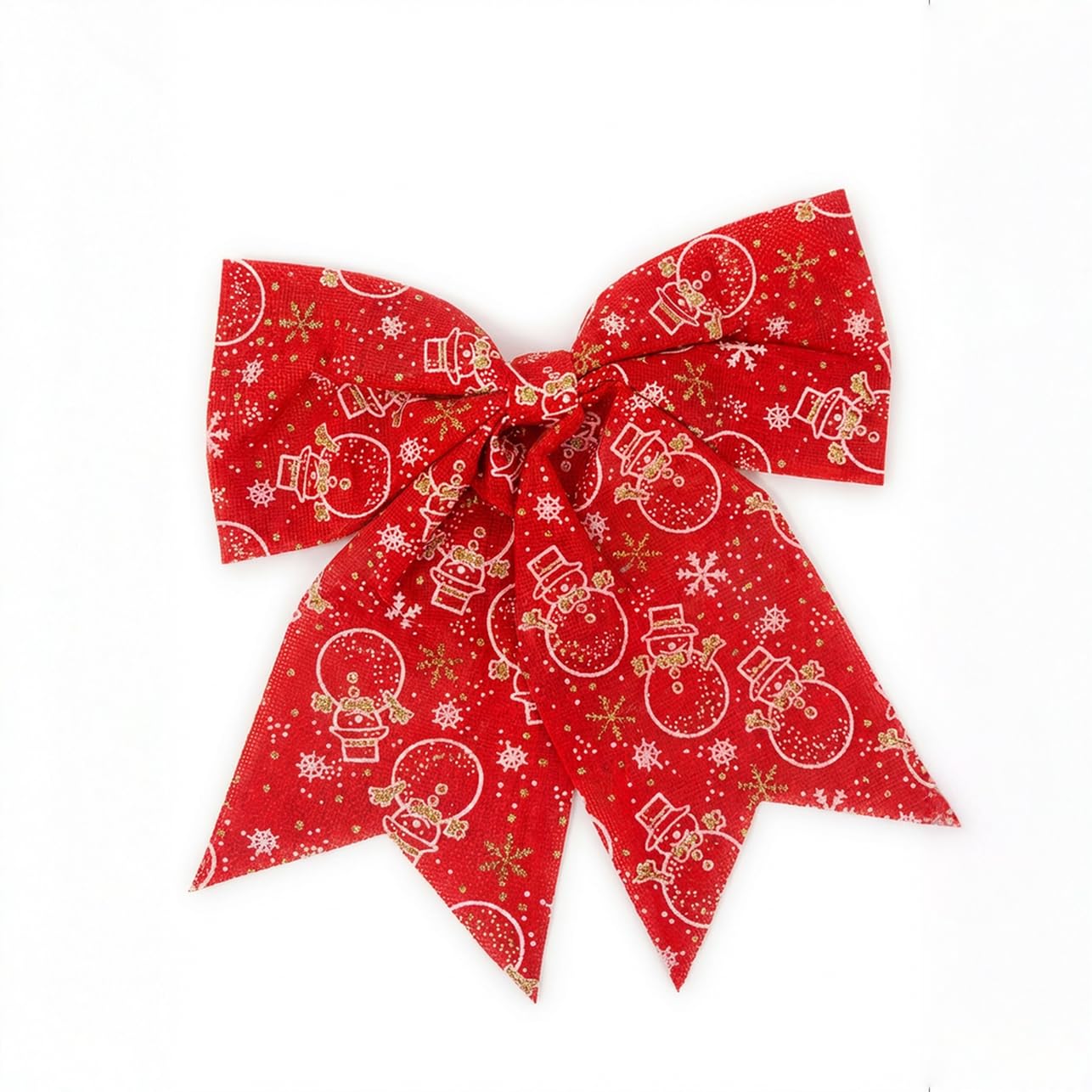Aex 25X28 Cm Red Christmas Tree Bows Large Red Bows For Christmas Tree Decorations Glitter Decorative Bow For Red Christmas Tree Decorations Ornaments Decorations For Home Christmas Party (25X28 Cm Red)