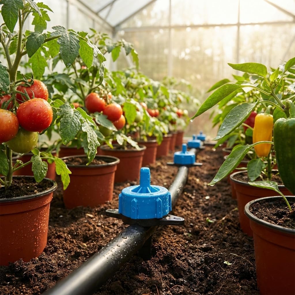 Suinga 1000 x Gocciolatore Auto-Compensante 8 litri all'ora Gocciolatore per irrigazione agricola Gocciolatore Smontabile Gocciolatore Forato Uscita Adatto per MicroTubetto