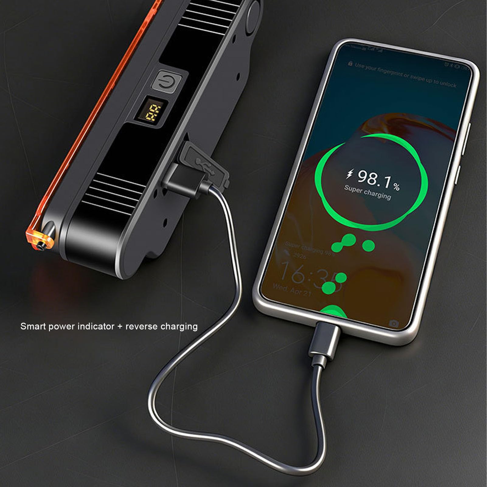EMUKOEP Faro per Bicicletta, Telecomando a LED Ad Alta luminosità, Batteria da 4000 MAh, Copertura Antipioggia, Fendinebbia con Schermo Digitale per Ciclismo su Strada di Montagna