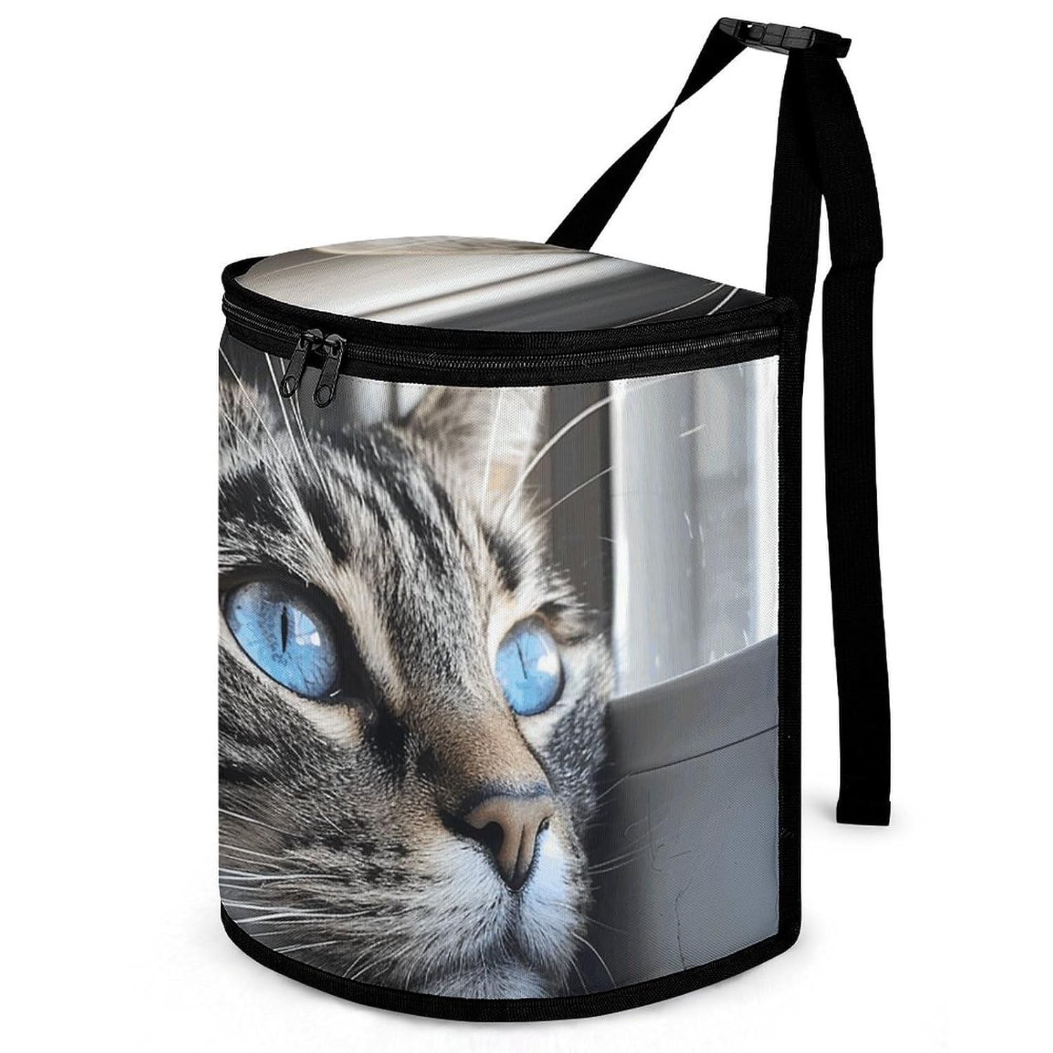 MUSM Leakproof Car Trash Can 2.5 Gallon, Durable Automotive Garbage Bag with Waterproof Liner, Lying on The Windowsill Trash Bag for Car, Truck, RV & Bathroom