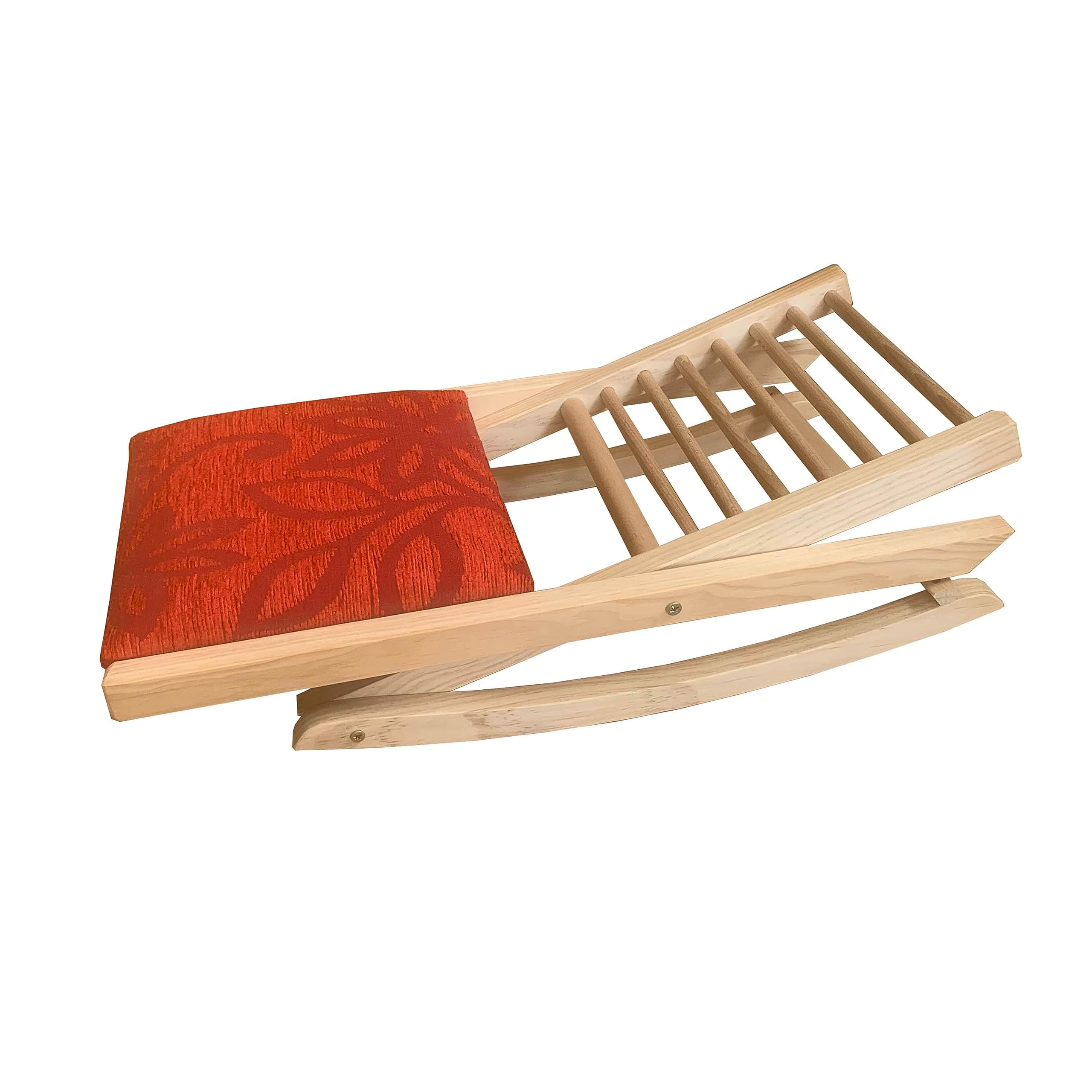 Reposapies plegable madera Haya Rojo