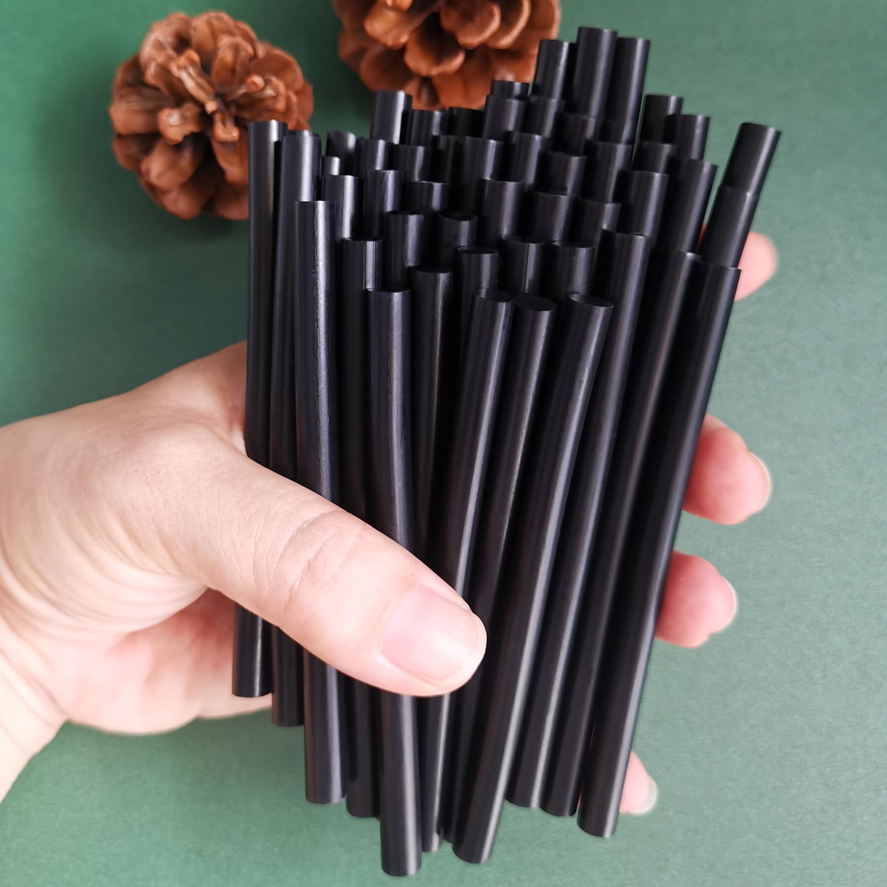 50 Pz Colla a Caldo Bastoncini 100mm x 7mm Nero Adesivo per Pistola Colla a Caldo