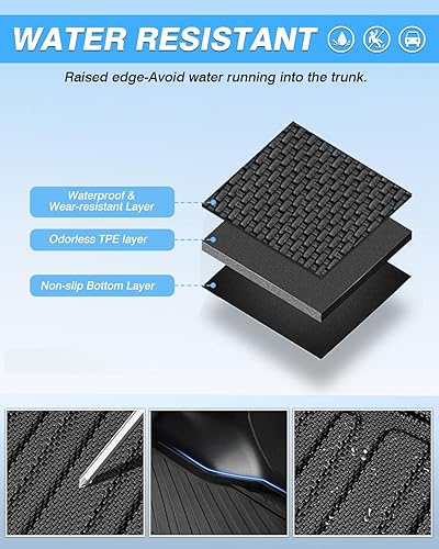 Vista 49 de Powerty Alfombrilla de maletero para Honda Pilot 2016-2021 2022, alfombrillas de carga TPE para todo tipo de clima, forro de carga para asiento