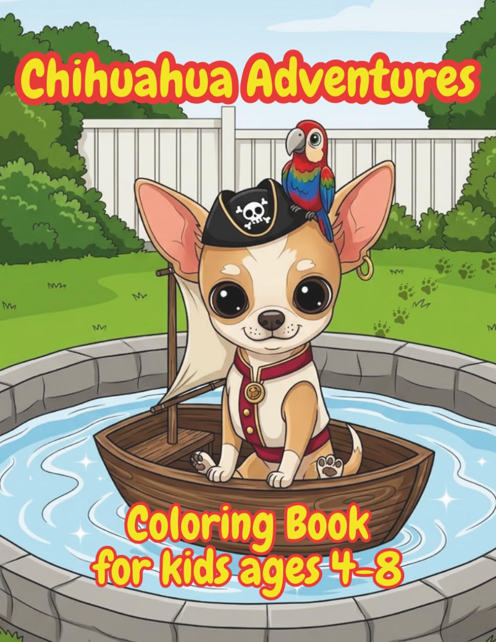 Chihuahua Adventures Coloring Book For Kids Ages 4-8: Cute and Fun Puppy Coloring Pages with Rhyming Stories for Little Boys and Girls Who Love Dogs