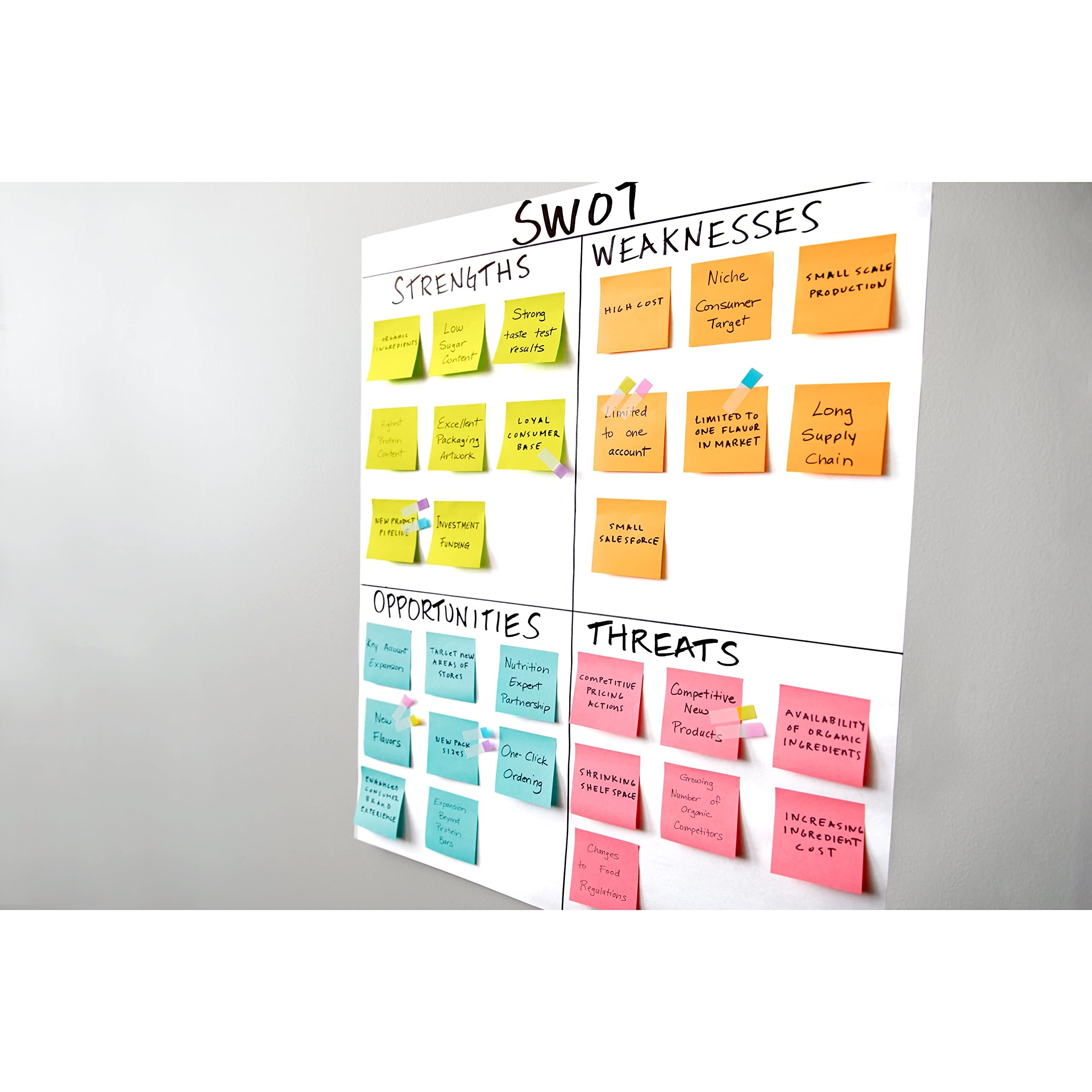 Post-it Super Sticky Notes, 3x3 in, 12 Pads, 2X The Sticking Power, Supernova Neons, Bright Colors, Recyclable (654-12SSMIA)-Case of 6