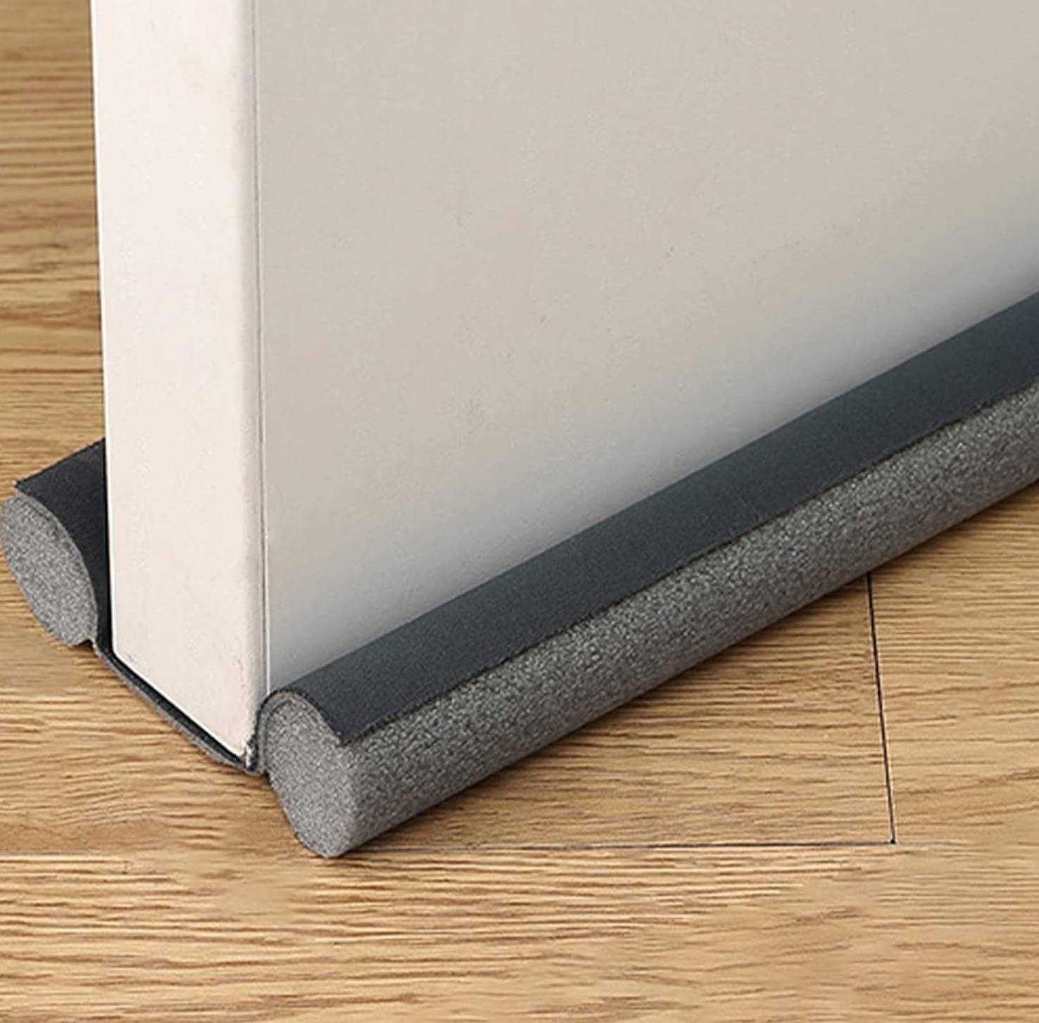 MOMENT Door Draft Stopper 95cm - Adjustable Twin Door Draft Blocker Washable & Cuttable, Draft Door Stopper Energy Saving Door Weather Stripping Reduce Noise Window Breeze Blocker Door Sweeps