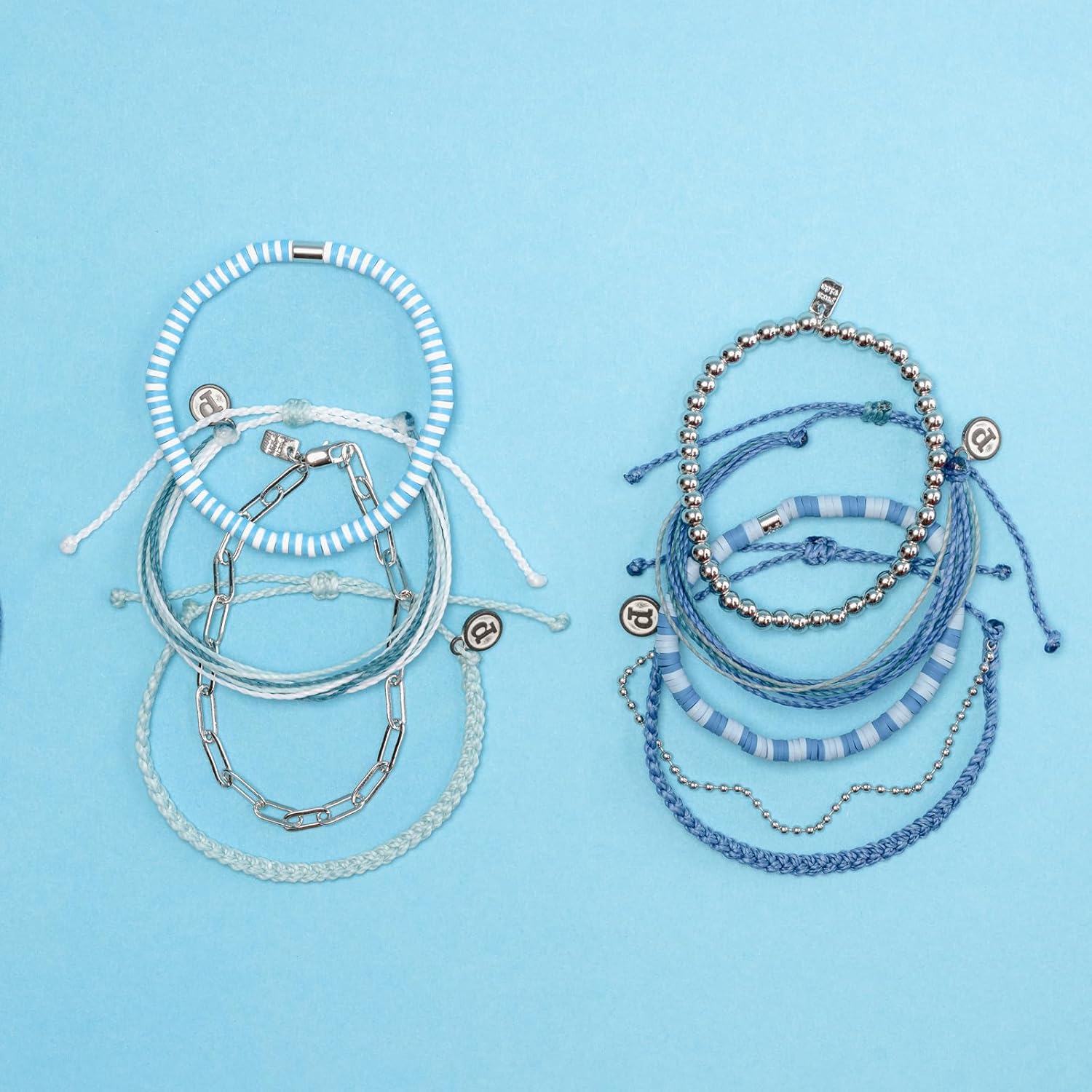 Pura Vida Bracelet Deep Sea Bracelet Stack, 4 Stackable Bracelets for Women