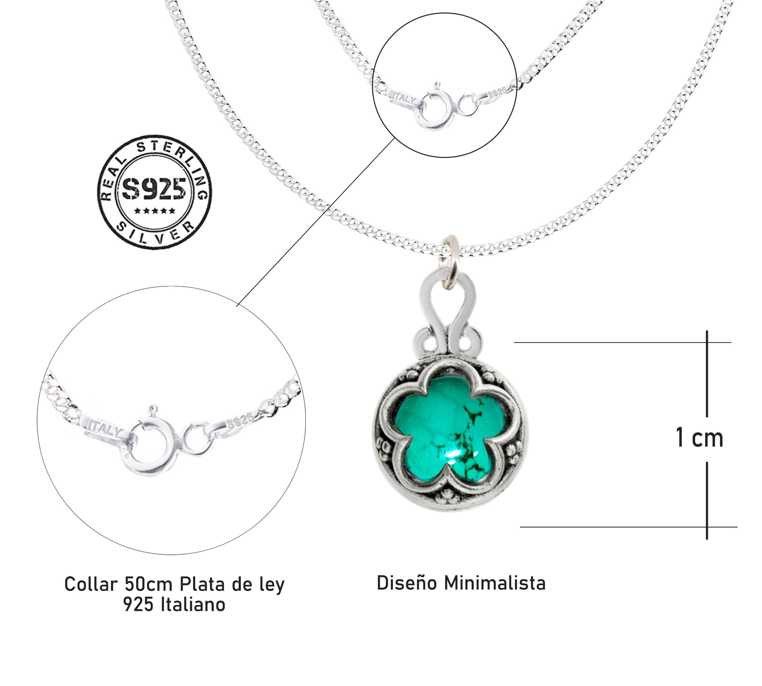 Only faith Collana con amuleto Gotland in argento Sterling 925, ciondolo in pietra naturale, amuleto di protezione, catena italiana da 45 cm, con confezione regalo