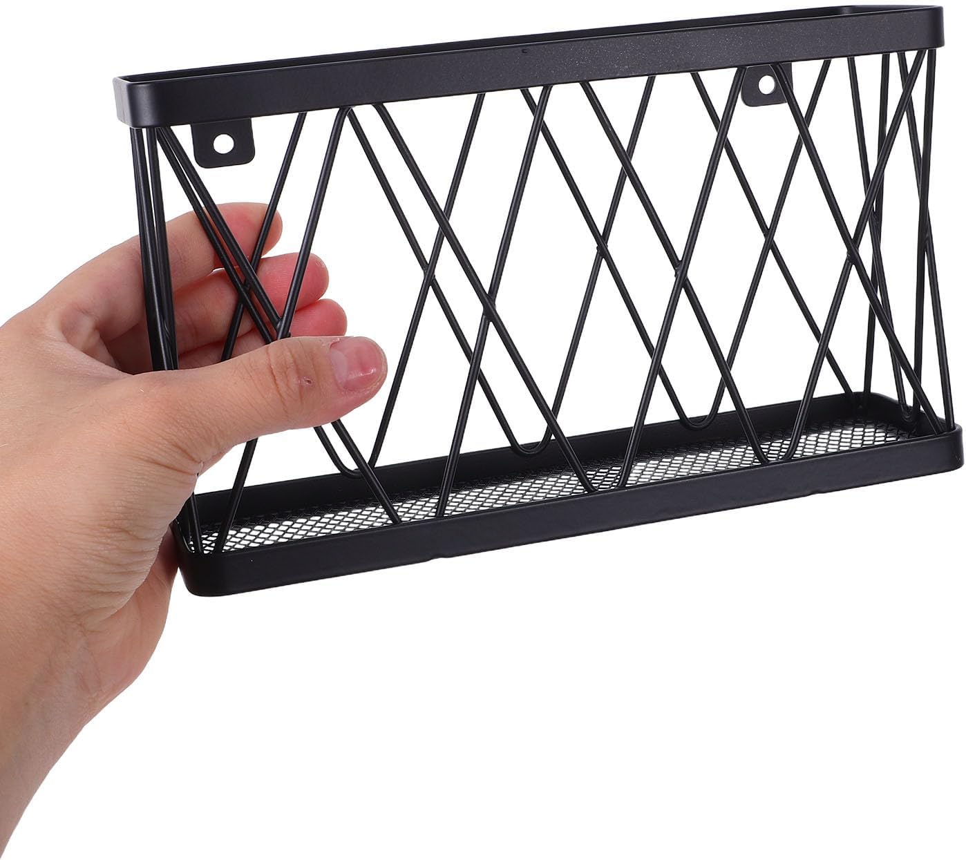 Metal Cabinet Door Organizer Hanging Basket Self Adhesive 3pcs