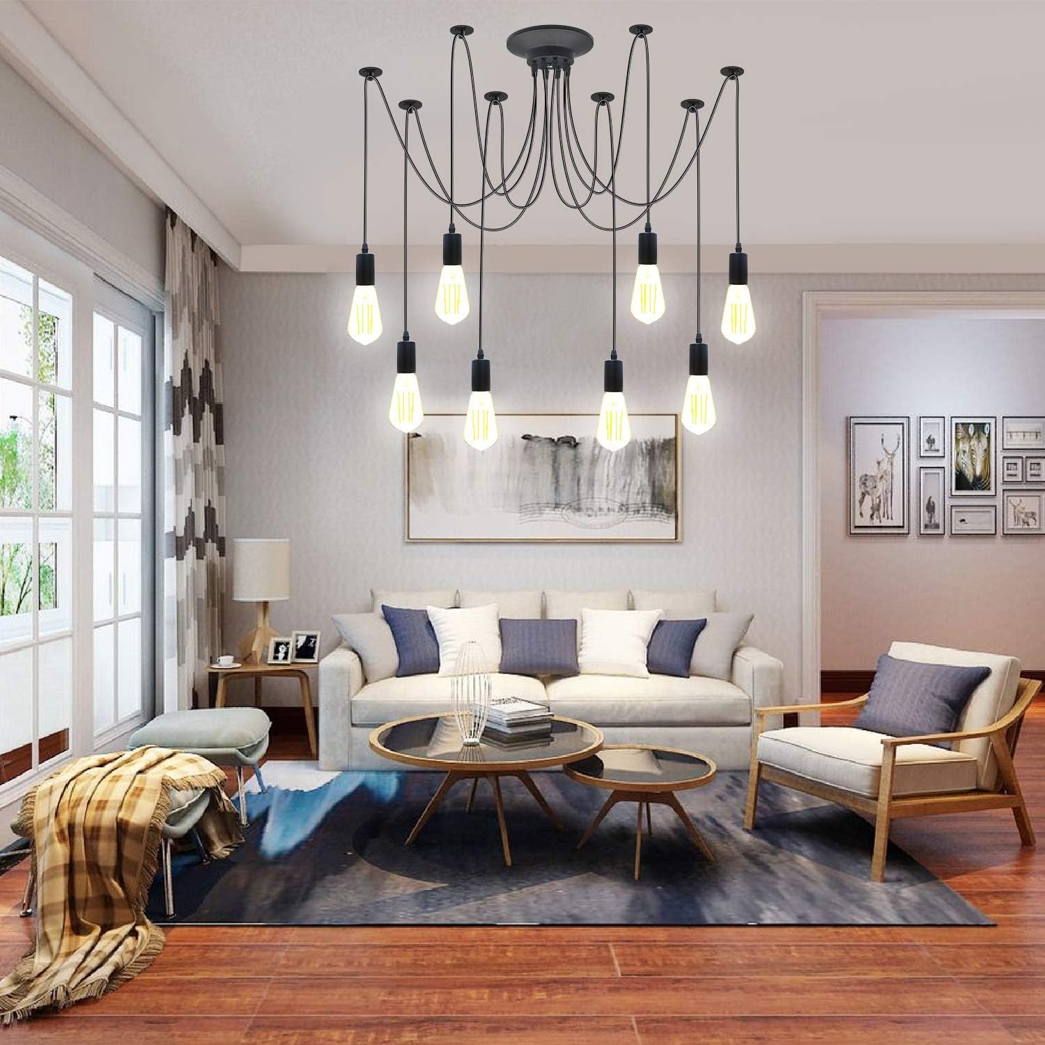 Lampadario Sospensione Moderno WOTTES - Regolabile Con Decorazione