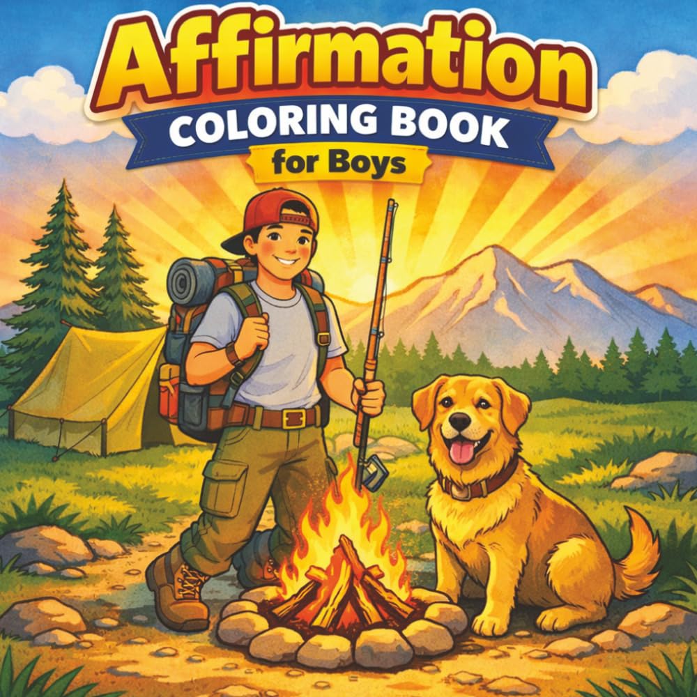 Affirmation Coloring Book for Boys