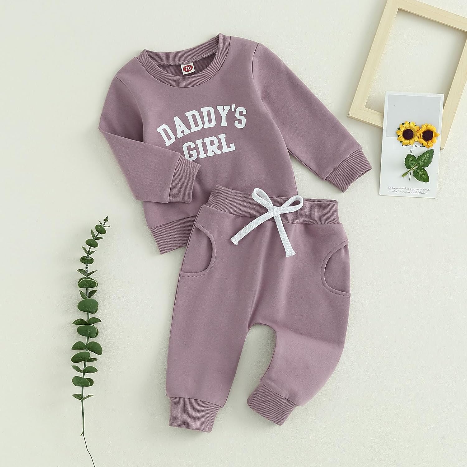 Miniatura 3 de Conjunto de 2 piezas de ropa para bebé niña y niño, sudadera con letras de mamá y niño, conjunto de 2 piezas
