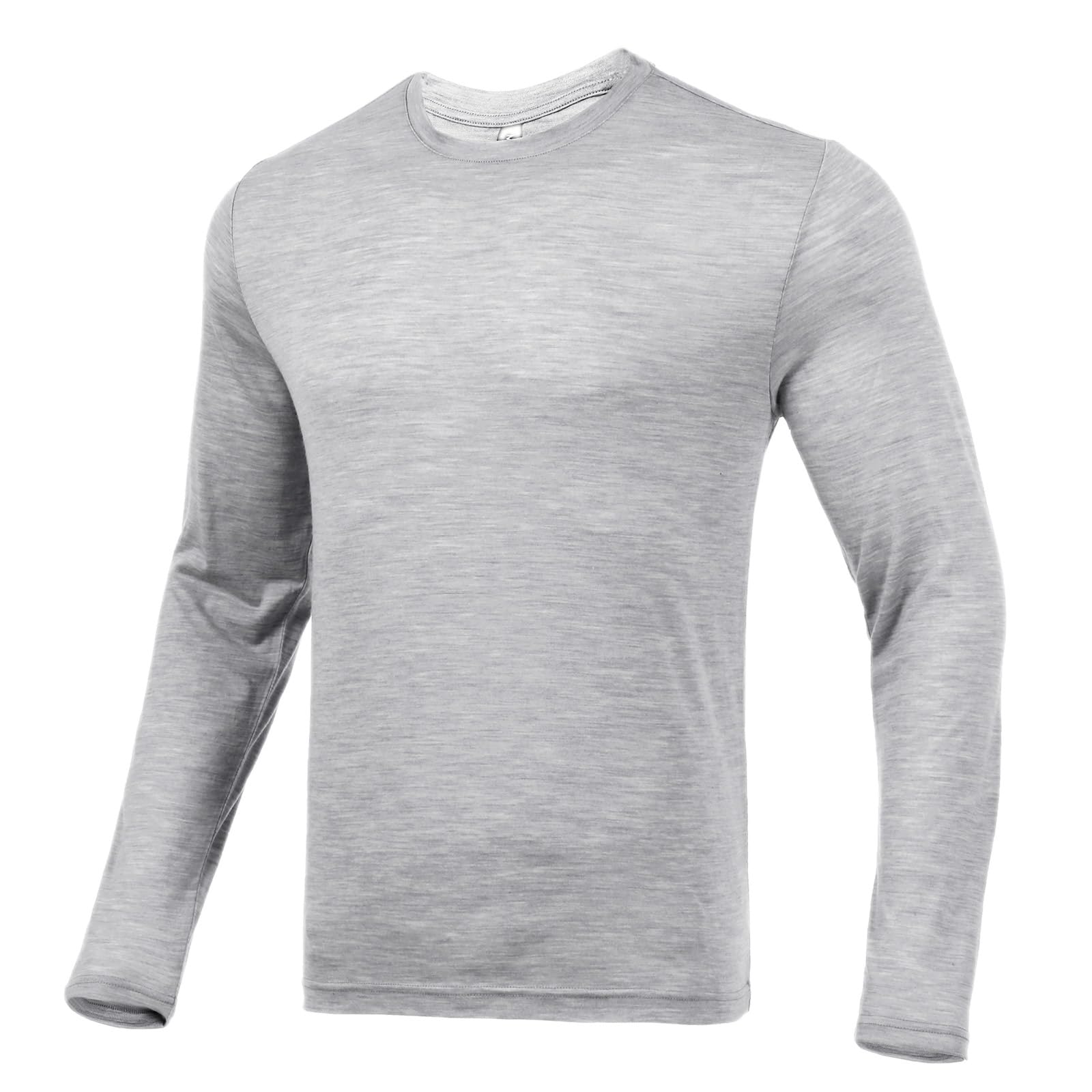 Merino Protect 100% Merino Wool Base Layer Mens Soft Long Sleeve Shirts Odor Resistance Thermal Underwear for Hunting Hiking