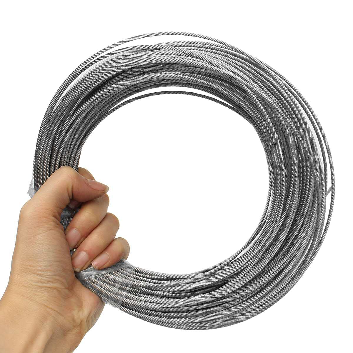 Cable Acero,Cable Acero Plastificado 100m 50m304 Acero inoxidable 1 mm 1,5 mm 2 mm de diámetro alambre de acero cable de cable de elevación Línea de elevador Línea de tendedero a prueba de herrumbre 7
