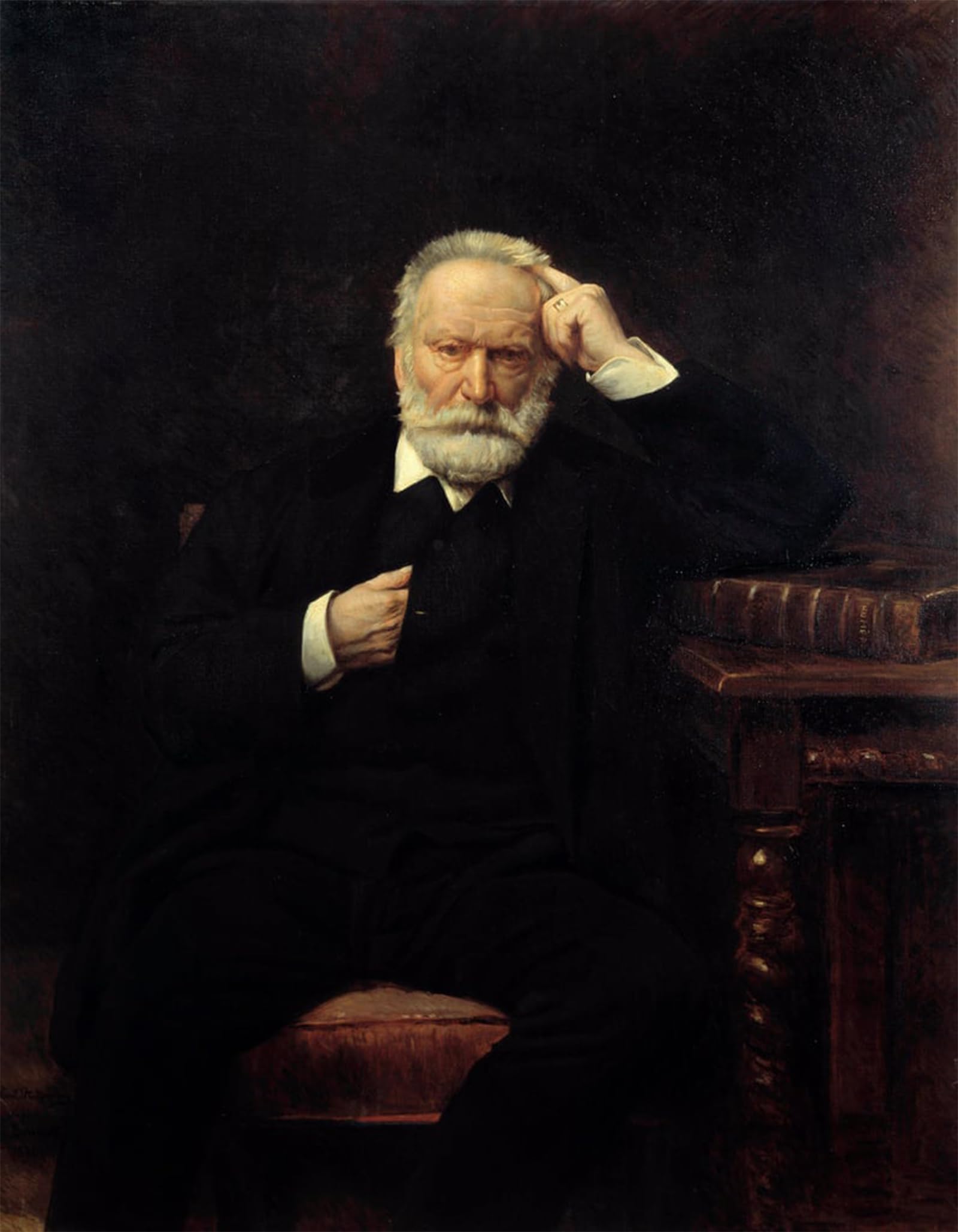 SERENDIPITP Vintage Wall Art Canvas Nordic Poster Canvas Print Picture Portrait of the French Writer Victorpainting by Leon Florentin Bonnat Wall Art Poster for Home Decor 60x90cm