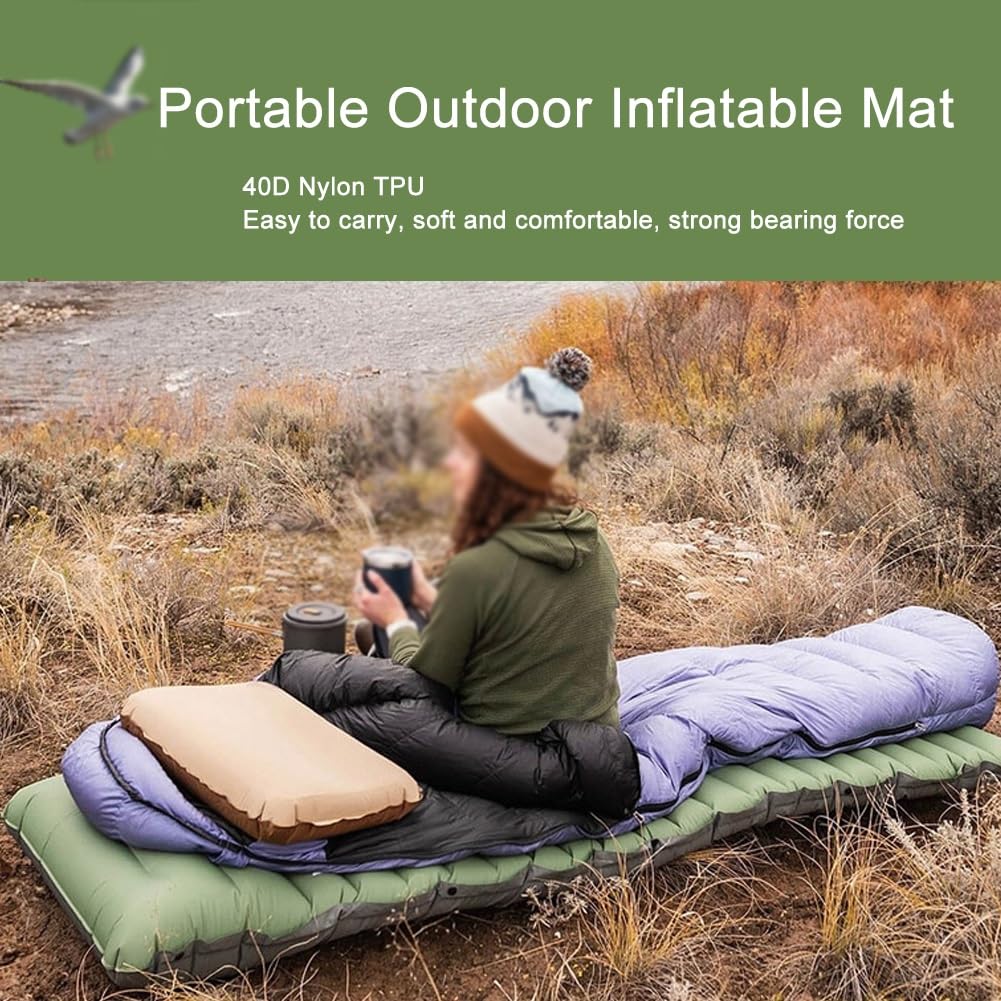 Équipement De Randonnée, Lit De Camp Double, Pompe À Pied Intégrée, Matériau TPU Confortable, Peut Être Épissé, Adapté Aux Voyages, Au Camping(Desert Grey)
