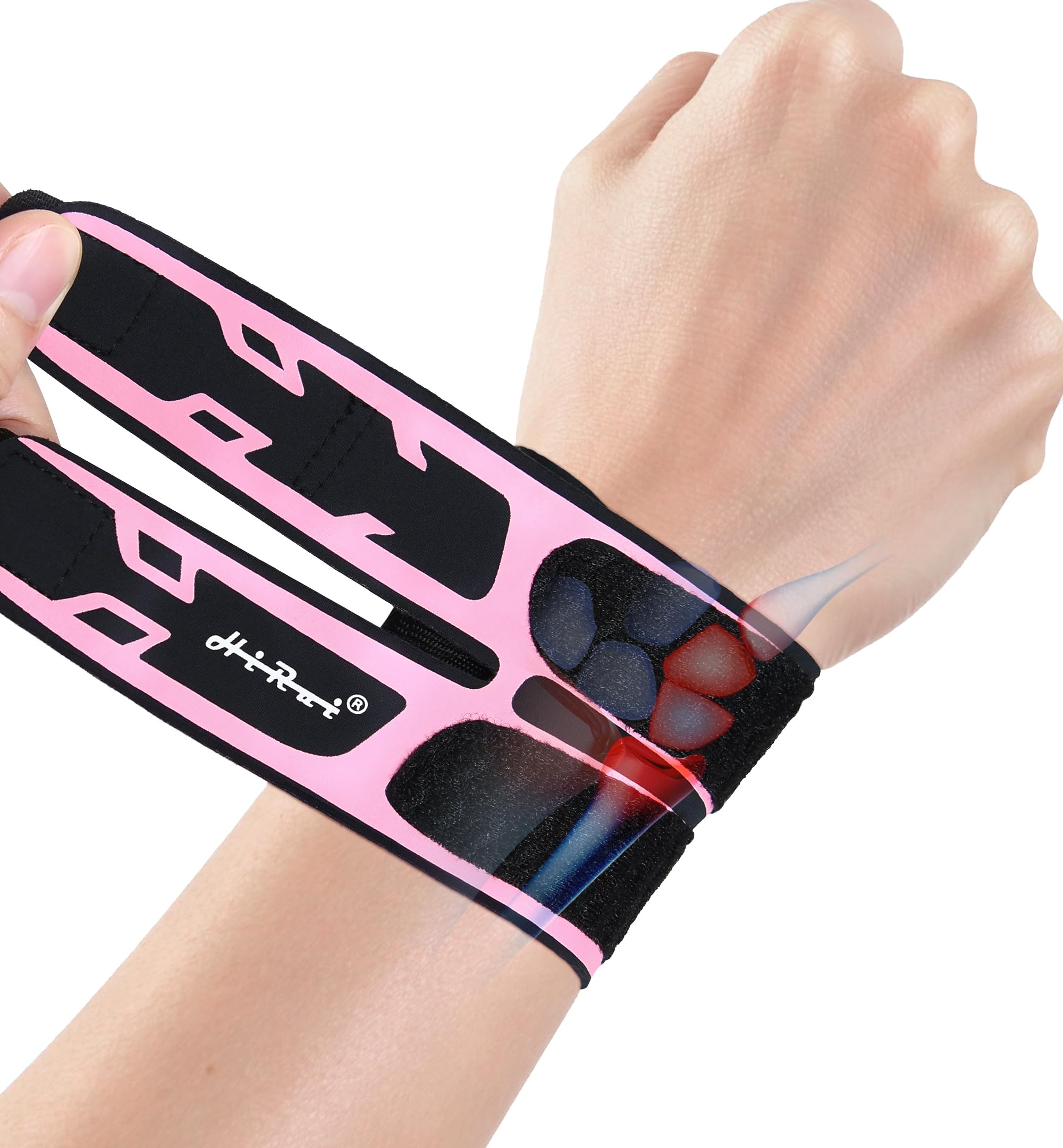 HiRui Wrist Brace Wrist Wrap for TFCC Tears, Ultra-thin Compression Wrist Strap Wrist Support for Workout Basketball Tennis Weightlifting Tendonitis